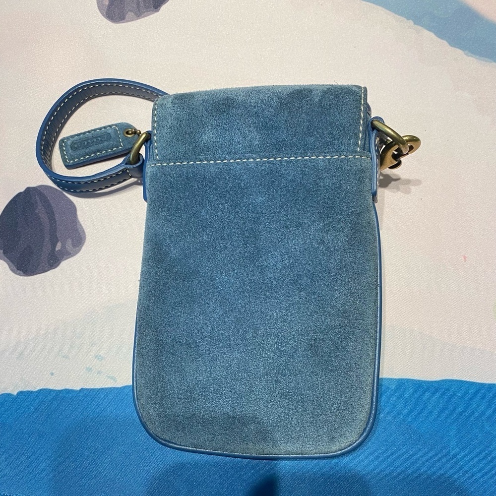 VINTAGE COACH SOHO MINI POUCH BUCKLE BAG SUEDE LEATHER W/HANGTAG STYLE #4332 GVC - Picture 8 of 10